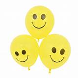 Yellow Latex Balloons W/Smiley Faces (Yellow) 12ct